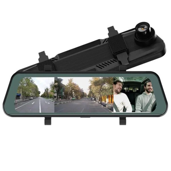 دوربین ثبت وقایع آینه‌ای سه دوربین برند Vehicle BlackBOX مدل 6690